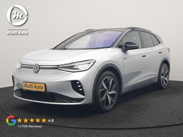 Volkswagen ID.4 GTX 4Motion 77 kWh 300pk Dealer O.H. | Trekhaak Af Fabriek | Panodak | Adaptive Cruise | Camera | IQ Light | Sportstoelen & Stuur Verwarmd | Keyless | Sfeerverlichting | Apple Carplay | Navigatie | DAB | 20"L.M |