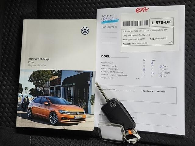 Volkswagen POLO 1.0 TSI Comfortline (96 PK) 1e-Eig. & Keurig-Onderh. BOVAG-Garantie. NL-Auto. Navigatie/Apple-Carplay/Android-Auto, Adaptive-Cruisecontrol, Parkeersensoren-V+A, DAB, Airco, Privacy-Glas Alarm-Systeem