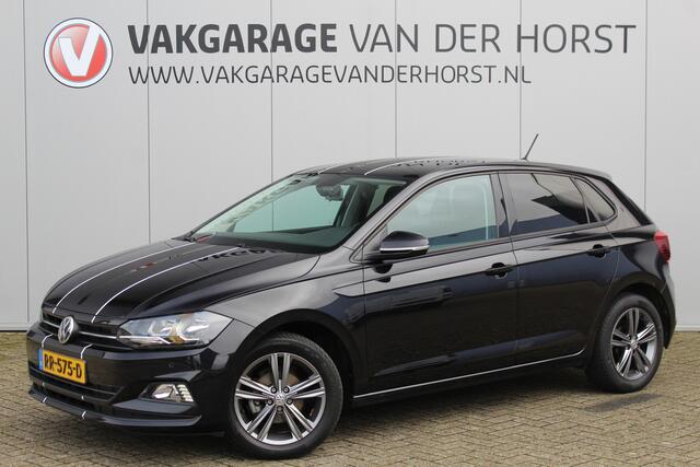 Volkswagen POLO 1.0-95pk TSI Comfortline. Zeer nette, sportieve en keurig onderhouden VW Polo. Trekhaak met afneemb. kogel, pdc v/a, volautm., camera, airco, cruise, navi, lmv etc.