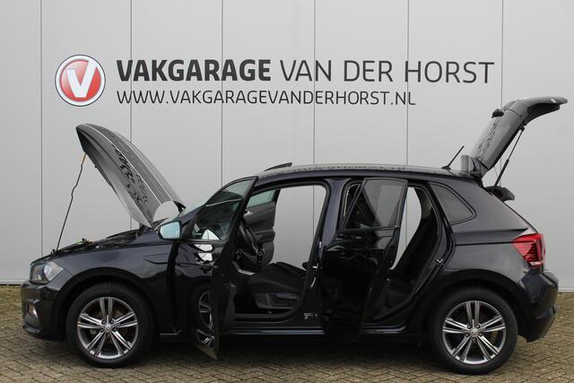 Volkswagen POLO 1.0-95pk TSI Comfortline. Zeer nette, sportieve en keurig onderhouden VW Polo. Trekhaak met afneemb. kogel, pdc v/a, volautm., camera, airco, cruise, navi, lmv etc.