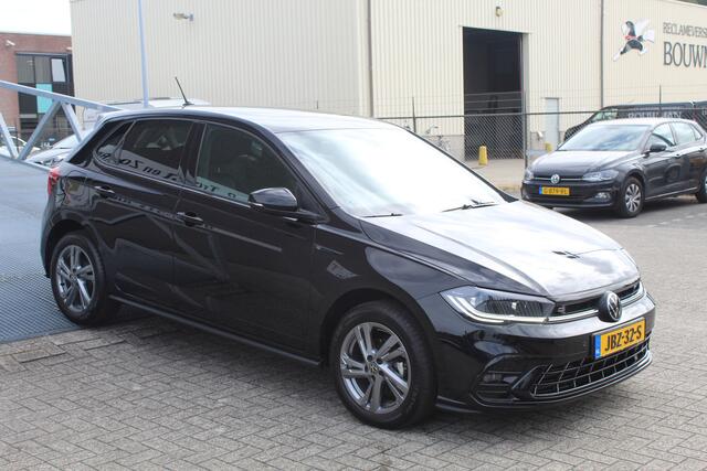 Volkswagen POLO 1.0 TSI 2x R-Line Automaat IQLight/Stoelverwarming/Navigatie/Virtual cockpit/Adaptive cruise control/Achteruitrijcamera/Parkeersensoren rondom/Apple carplay/LED grill/Climate control/Draadloze telefoonlader/DAB/16''Lichtmetalen velgen.
