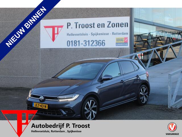 Volkswagen POLO 1.0 TSI R-Line Automaat/Navigatie/Virtual cockpit/Adaptive cruise control/Spraakbediening/Achteruitrijcamera/Parkeersensoren rondom/Apple carplay/Stoelverwarming/LED grill/IQ.light/Climate control/Draadloze telefoonlader/DAB/17''Lichtmetalen velgen.