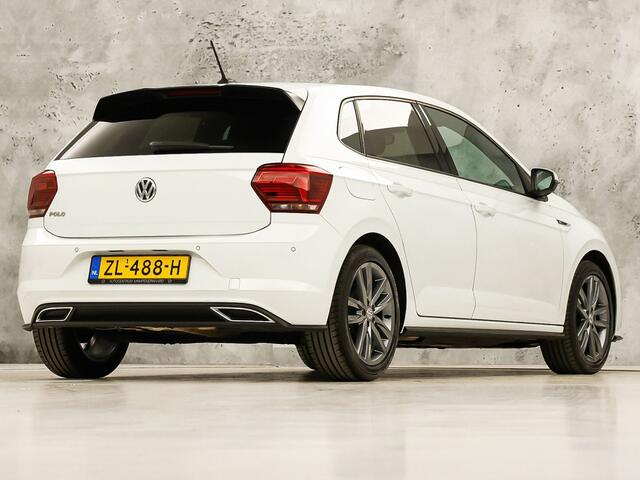 Volkswagen POLO 1.0 TSI R-Line Sport Automaat (VIRTUAL COCKPIT, ZWART HEMEL, GROOT NAVI, CLIMATE, LEDER, SPORTSTOELEN, GETINT GLAS, LM VELGEN, ADAPTIVE CRUISE, NIEUWSTAAT)