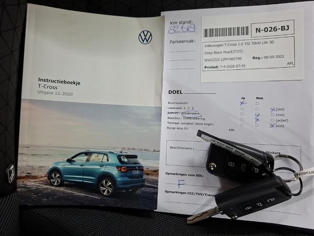 Volkswagen T-Cross 1.0 TSI Life 1e-Eig. & Keurig-Onderh. BOVAG-Garantie. NL-Auto.