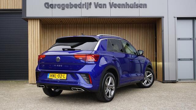 Volkswagen T-Roc 1.5 TSI 150pk DSG 2x R-Line IQ Light Afn-Trekhaak 17inch LM Adaptive Cruise Control Stuurverwarming *Lapiz Blue*