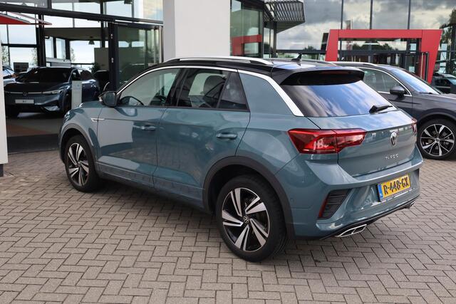 Volkswagen T-Roc 1.5 TSI R-Line Business+ 110KW-150PK DSG, NL auto nieuw door ons geleverd en onderhouden, Panoramadak, elektrische achterklep, 18" LMV nevada, IQ Matrix LED verlichting, reservewiel, design pakket, multimedia pakket plus, discover pro, beats audio en assi