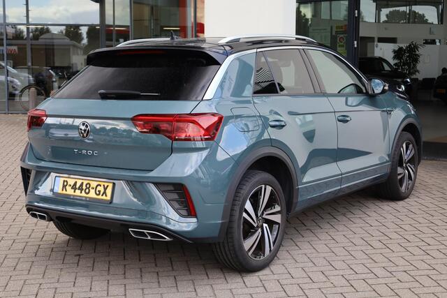 Volkswagen T-Roc 1.5 TSI R-Line Business+ 110KW-150PK DSG, NL auto nieuw door ons geleverd en onderhouden, Panoramadak, elektrische achterklep, 18" LMV nevada, IQ Matrix LED verlichting, reservewiel, design pakket, multimedia pakket plus, discover pro, beats audio en assi