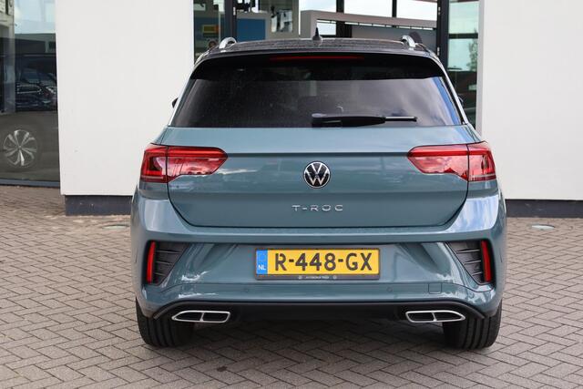 Volkswagen T-Roc 1.5 TSI R-Line Business+ 110KW-150PK DSG, NL auto nieuw door ons geleverd en onderhouden, Panoramadak, elektrische achterklep, 18" LMV nevada, IQ Matrix LED verlichting, reservewiel, design pakket, multimedia pakket plus, discover pro, beats audio en assi