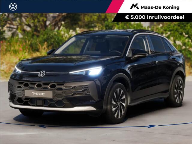 Volkswagen T-Roc Life First Edition 1.5 eTSI 116 PK 7 versn.DSG · Comfort Pakket · Trekhaak · Voorraad OUTLET · Prijs is inclusief inruilpremie ·