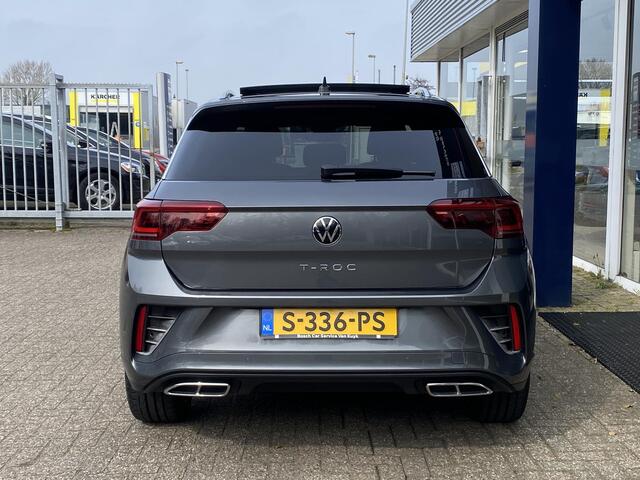 Volkswagen T-Roc 1.5 TSI R-Line Business+ / Automaat / Open-Panodak / Massage-Stoelen / Adaptieve Cruise-Control / Stoelverwarming / Matrix-LED / Sfeerverlichting / Apple-Carplay & Android-Auto / Draadloze-Telefoonlader / Climate-Control / Flippers / DAB Radio-Bluetooth /