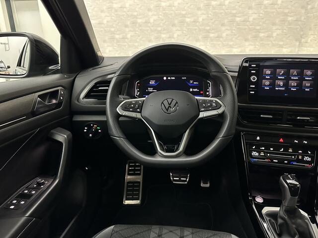 Volkswagen T-Roc 1.5 TSI R-Line | Panorama | IQ-Light | ACC | Black-Line | Keyless-Entry | 19 inch | Carplay | Stuurverwarming | Dodehoek | Virtual-Cockpit | Stoelverwarming | Leder Dashboard | Climate Control | Autom. Parkeren | Autom. Achterklep | Draadloos Laden |