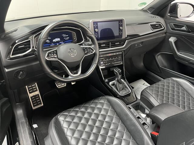 Volkswagen T-Roc Cabrio 1.5 TSI R-Line / AUTOMAAT/ LEER/ 2X R-LINE/ CAMERA/ APP-CONNECT/ ACC/ STUUR+STOELVERWARM./ DODEHOEK/ KEYLESS/ DIGITAL DASH/ RIJ-MODI/ NAVI/ DAB/ CLIMA/ IQ.LIGHT/ 18'' LMV
