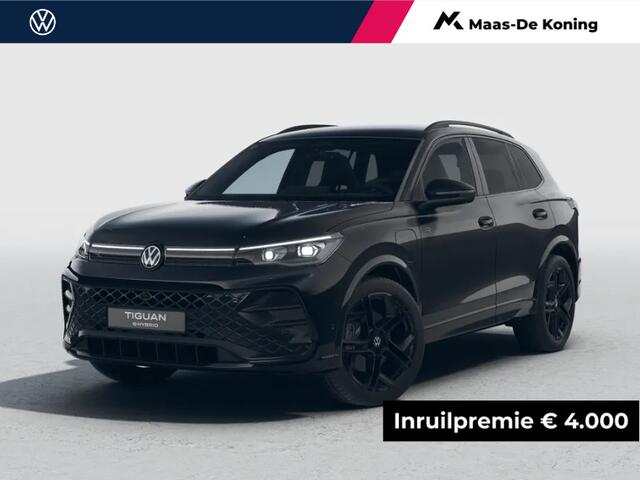 Volkswagen TIGUAN 1.5 eHybrid R-Line Edition 204 pk 6 versn. DSG · Black Style Pakket · Comfort Pakket · Trekhaak inklapbaar, met elektrische ontgrendeling, incl. aanhangermanoeuvreerhulp Trailer Assist ·