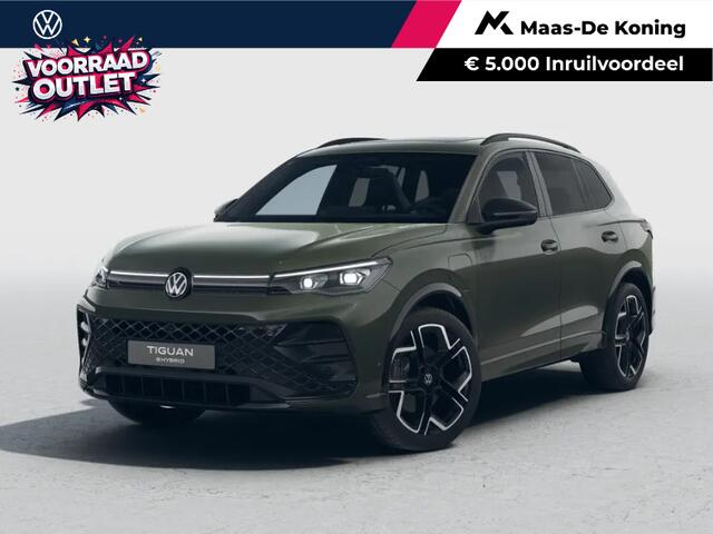 Volkswagen TIGUAN R-Line Edition 1.5 eHybrid 204 PK 6 versn. DSG · Achteruitrijcamera · Rondomzichtcamera · Draadloze telefoonlader · Black Style Pakket · Trekhaak inklapbaar, met elektrische ontgrendeling, incl. aanhangermanoeuvreerhulp Trailer Assist ·