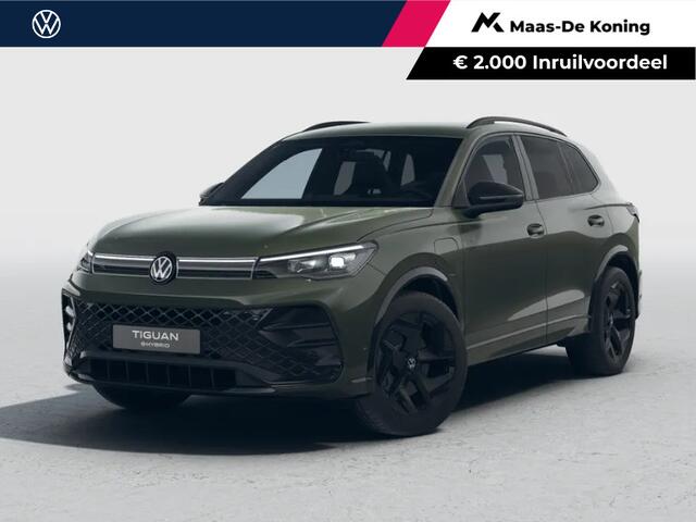 Volkswagen TIGUAN R-Line 1.5 eHybrid 204 PK 6 versn. DSG · Voorstoelen verwarmbaar · Sfeerverlichting · Trekhaak inklapbaar, met elektrische ontgrendeling, incl. aanhangermanoeuvreerhulp Trailer Assist · Prijs is inclusief inruilpremie ·