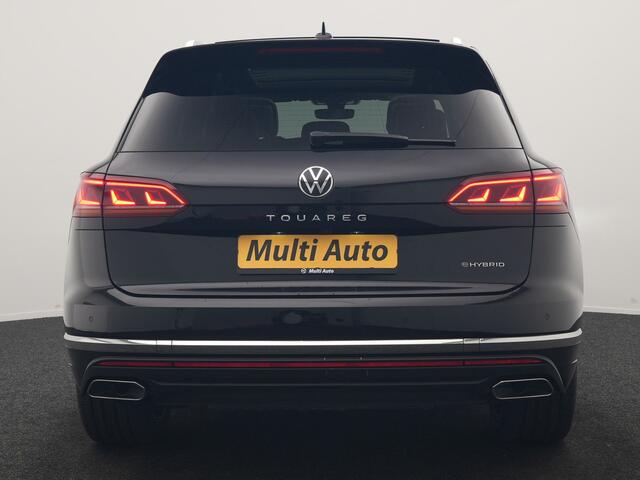 Volkswagen TOUAREG 3.0 TSi eHybrid 4MOTION PHEV 381pk Dealer O.H | Luchtvering | Trekhaak Af Fabriek | Panodak | Adaptive Cruise | Lederen Sportstoelen Memory & Verwarmd | Keyless | Apple Carplay | Virtual | Navigatie | DAB | 21"L.M | Plug In Hybrid |
