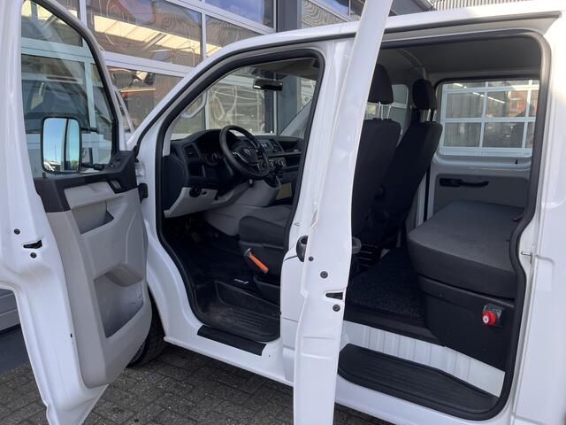 Volkswagen TRANSPORTER 2.0 TDI L2H1 150pk DC Euro 6 Kipper Airco Cruise controle trekhaak 2500kg 1e eigenaar Dealer onderhouden Telefoonverbinding Werkverlichting Kieper P-up Doka Pritsche Ahk 2500kg