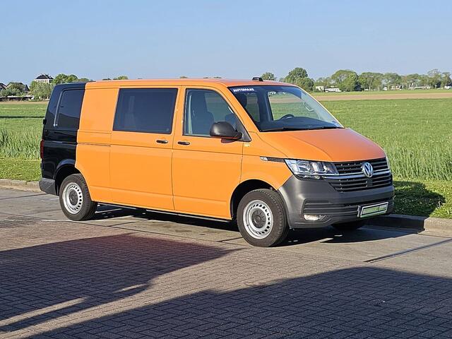 Volkswagen TRANSPORTER T6.1 L2H2 Dubbel Cabine Airco 150Pk Automaat Trekhaak Deuren 1e Eigenaar NAP Euro6!