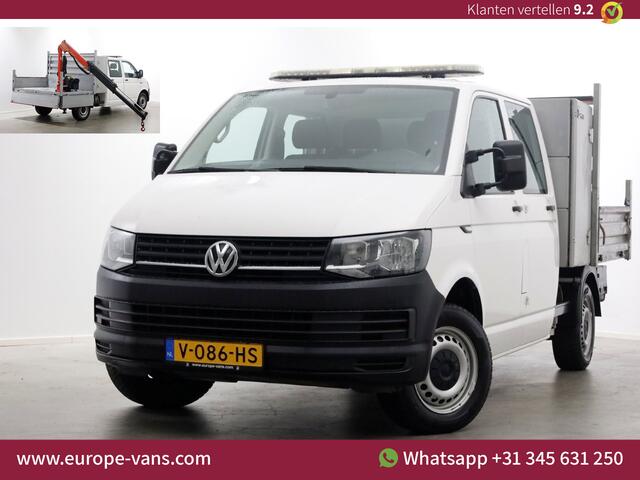 Volkswagen TRANSPORTER T6 2.0 TDI 150pk Lang D.C. Open laadbak met Palfinger laadkraan 08-2017