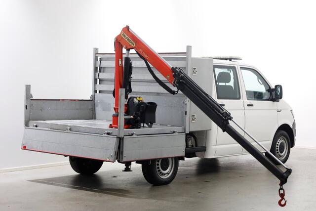 Volkswagen TRANSPORTER T6 2.0 TDI 150pk Lang D.C. Open laadbak met Palfinger laadkraan 08-2017