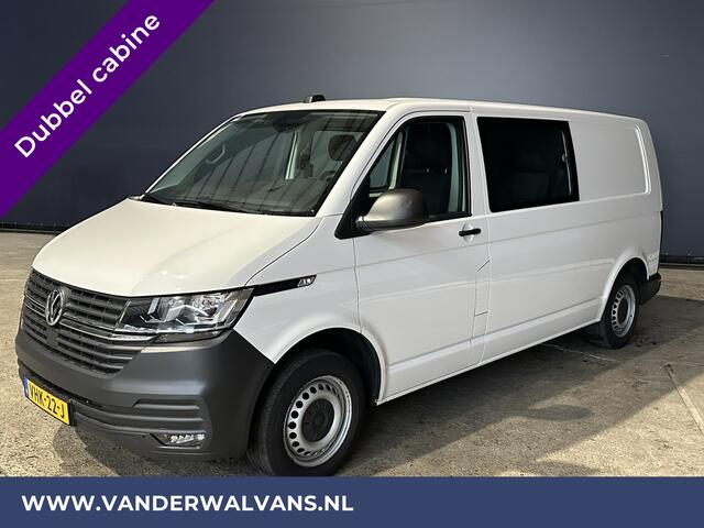Volkswagen TRANSPORTER 2.0 TDI L2H1 Dubbele cabine Euro6 Airco | Apple Carplay | Android Auto | 5-Zits | 2200kg Trekhaak Cruisecontrol, Parkeersensoren