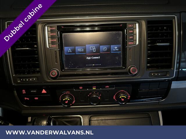 Volkswagen TRANSPORTER 2.0 TDI 150pk Automaat L2H1 Dubbele Cabine Euro6 Airco | 5-Zits | Navigatie | 2x Zijdeur | Cruisecontrol, LM velgen, Parkeersensoren, 2500kg Trekhaak
