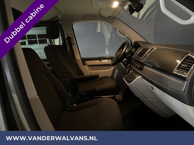 Volkswagen TRANSPORTER 2.0 TDI 150pk Automaat L2H1 Dubbele Cabine Euro6 Airco | 5-Zits | Navigatie | 2x Zijdeur | Cruisecontrol, LM velgen, Parkeersensoren, 2500kg Trekhaak