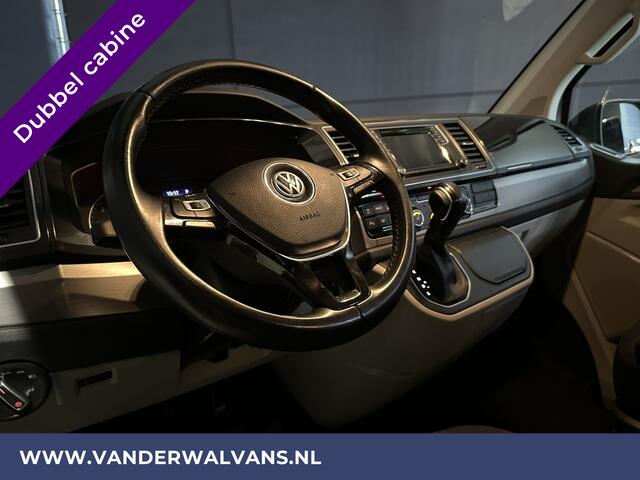 Volkswagen TRANSPORTER 2.0 TDI 150pk Automaat L2H1 Dubbele Cabine Euro6 Airco | 5-Zits | Navigatie | 2x Zijdeur | Cruisecontrol, LM velgen, Parkeersensoren, 2500kg Trekhaak