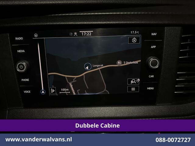 Volkswagen TRANSPORTER 2.0 TDI 150pk L2H1 Dubbele cabine Euro6 Airco | 6-Zits | 2500kg Trekhaak | Navigatie Apple Carplay, Android Auto, Sidebars, Leder