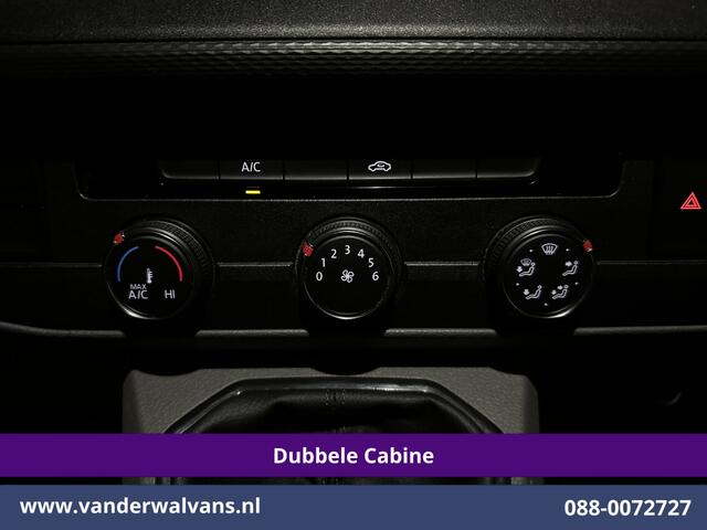 Volkswagen TRANSPORTER 2.0 TDI 150pk L2H1 Dubbele cabine Euro6 Airco | 6-Zits | 2500kg Trekhaak | Navigatie Apple Carplay, Android Auto, Sidebars, Leder