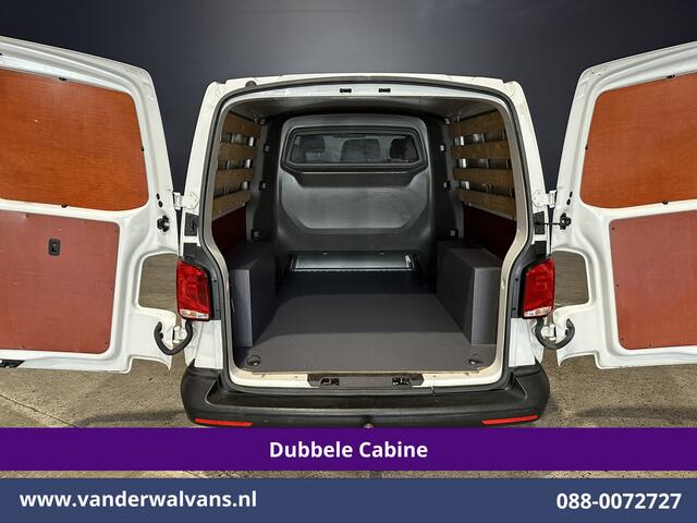 Volkswagen TRANSPORTER 2.0 TDI 150pk L2H1 Dubbele cabine Euro6 Airco | 6-Zits | 2500kg Trekhaak | Navigatie Apple Carplay, Android Auto, Sidebars, Leder