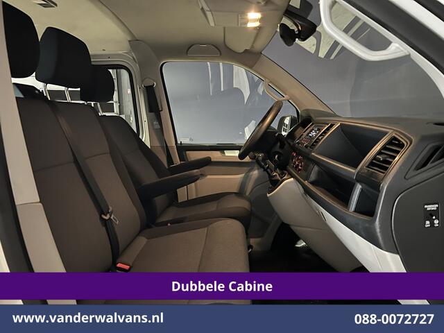 Volkswagen TRANSPORTER 2.0 TDI 150pk L2H1 Dubbele Cabine Euro6 Airco | 6-Zits | 2500kg Trekhaak Cruisecontrol, Bijrijdersbank