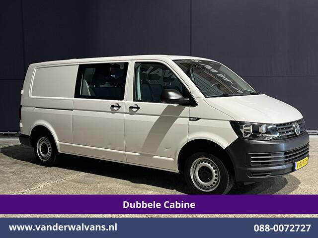 Volkswagen TRANSPORTER 2.0 TDI 150pk L2H1 Dubbele Cabine Euro6 Airco | 6-Zits | 2500kg Trekhaak Cruisecontrol, Bijrijdersbank