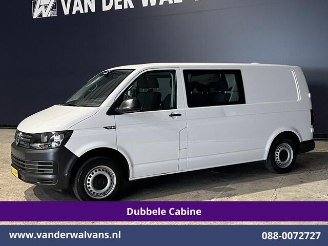 Volkswagen TRANSPORTER 2.0 TDI 150pk L2H1 Dubbele Cabine Euro6 Airco | 6-Zits | 2500kg Trekhaak Cruisecontrol, Bijrijdersbank