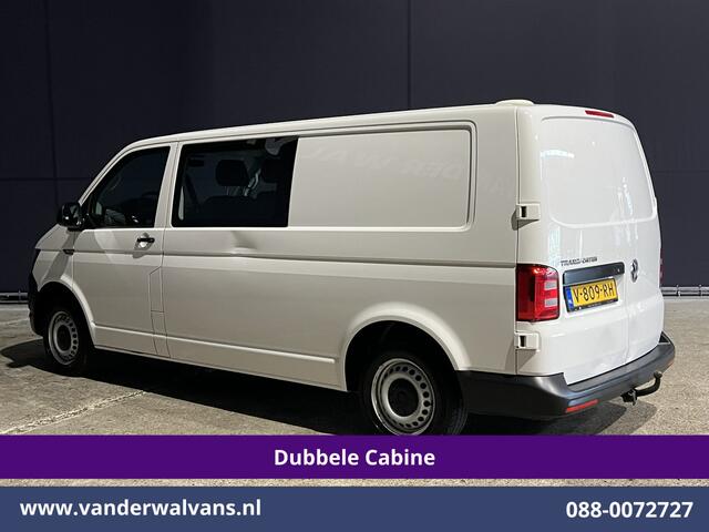 Volkswagen TRANSPORTER 2.0 TDI 150pk L2H1 Dubbele Cabine Euro6 Airco | 6-Zits | 2500kg Trekhaak Cruisecontrol, Bijrijdersbank