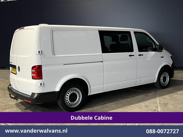 Volkswagen TRANSPORTER 2.0 TDI 150pk L2H1 Dubbele Cabine Euro6 Airco | 6-Zits | 2500kg Trekhaak Cruisecontrol, Bijrijdersbank