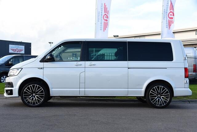 Volkswagen TRANSPORTER 2.0 TDI L2H1 DC Bulli Adaptieve Cruise, Carplay, EURO 6, Sensoren, Leder, LED, Automaat, Multimedia, Trekhaak, 2 x Schuifdeur, Uniek!