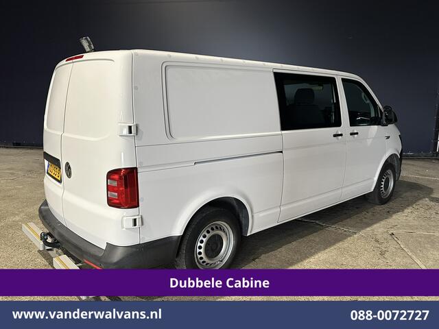 Volkswagen TRANSPORTER 2.0 TDI 150pk L2H1 Dubbele Cabine Euro6 Airco | 5-Zits | Camera | Cruisecontrol | 2500kg Trekhaak Parkeersensoren