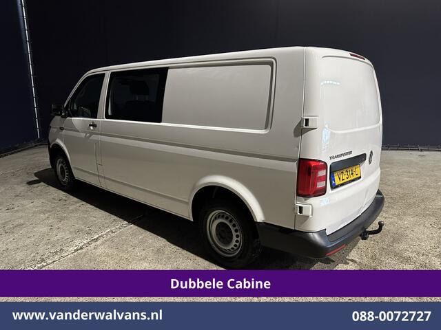 Volkswagen TRANSPORTER 2.0 TDI 150pk L2H1 Dubbele Cabine Euro6 Airco | 6-Zits | Cruisecontrol 2500kg trekhaak