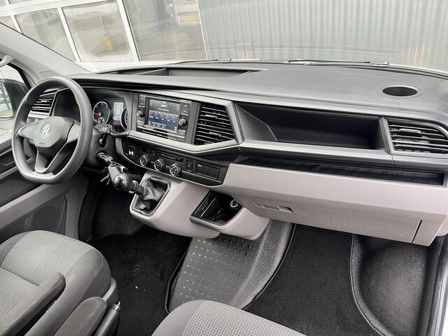 Volkswagen TRANSPORTER 2.0 TDI L2H1 Sortimo Kastinrichting Airco Cruise controle Trekhaak 2200kg trekgewicht Imperiaal Schuifdeur Parkeerhulp achter Telefoonverbinding Euro 6 1e eigenaar Sortimo