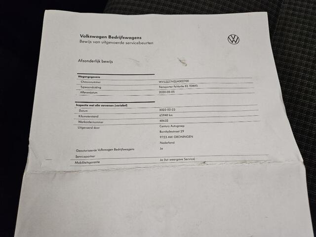 Volkswagen TRANSPORTER 2.0 TDI L2H1 Navi Airco Cruise Sidebars 1Eigenaar