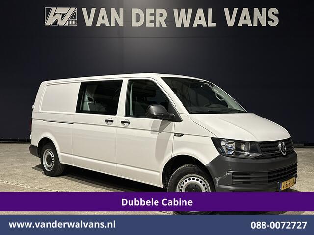 Volkswagen TRANSPORTER 2.0 TDI 150pk L2H1 Dubbele cabine Euro6 Airco | 6-Zits | 2500kg Trekhaak | Navigatie | Cruisecontrol | Apple Carplay, Android Auto, Parkeersensoren