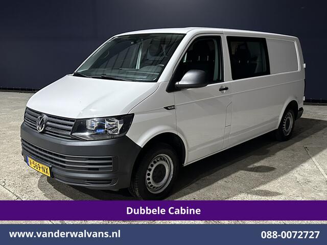 Volkswagen TRANSPORTER 2.0 TDI 150pk L2H1 Dubbele cabine Euro6 Airco | 6-Zits | 2500kg Trekhaak | Navigatie | Cruisecontrol | Apple Carplay, Android Auto, Parkeersensoren