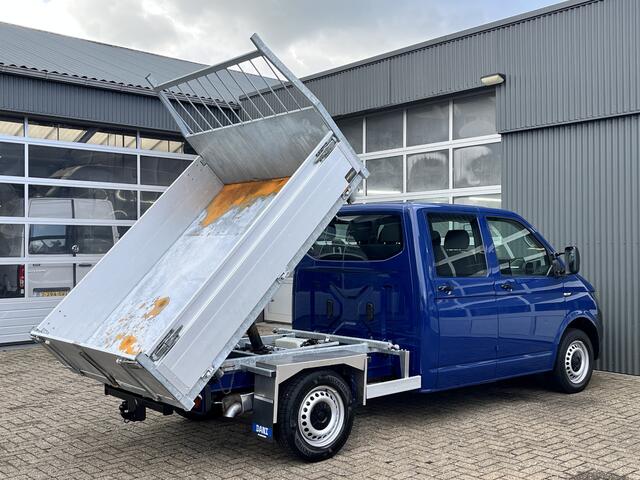 Volkswagen TRANSPORTER 2.0 TDI L2H1 DC Euro 6 Kipper open laadbak Airco trekhaak 2200kg trekgewicht 1e eigenaar Dealer onderhouden Telefoonverbinding Kieper P-up Doka Pritsche Ahk 2200kg