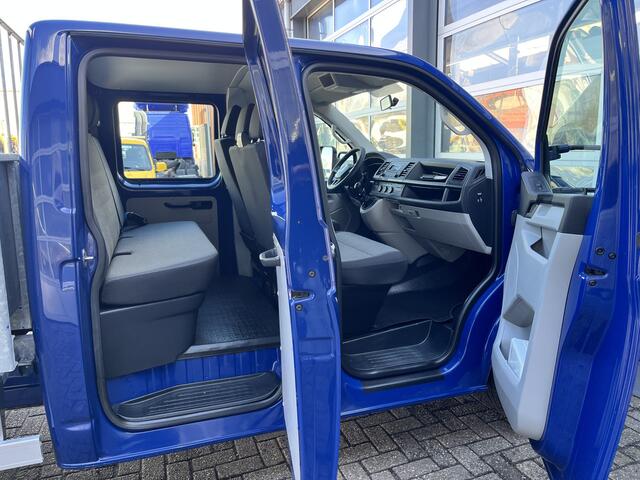 Volkswagen TRANSPORTER 2.0 TDI L2H1 DC Euro 6 Kipper open laadbak Airco trekhaak 2200kg trekgewicht 1e eigenaar Dealer onderhouden Telefoonverbinding Kieper P-up Doka Pritsche Ahk 2200kg