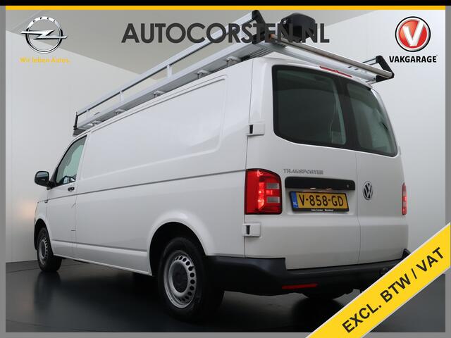 Volkswagen TRANSPORTER 2.0TDI L2H1 Trekhaak Euro 6 Navi Airco Cruise Control Pdc Executive Plus Schuifdeur+Raam Inbouwkasten Imperiaal Betonplex Vloer Wandbetimmering 1e Eigenaar Origineel Nederlandse Auto Dealeronderhouden