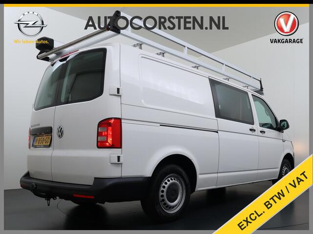 Volkswagen TRANSPORTER 2.0TDI L2H1 Trekhaak Euro 6 Navi Airco Cruise Control Pdc Executive Plus Schuifdeur+Raam Inbouwkasten Imperiaal Betonplex Vloer Wandbetimmering 1e Eigenaar Origineel Nederlandse Auto Dealeronderhouden