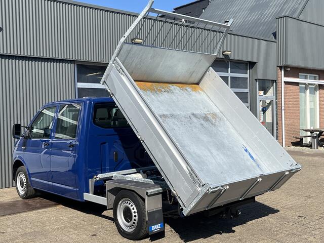 Volkswagen TRANSPORTER 2.0 TDI L2H1 DC Euro 6 Kipper open laadbak Airco trekhaak 2200kg trekgewicht 1e eigenaar Dealer onderhouden Telefoonverbinding Kieper P-up Doka Pritsche Ahk 2200kg