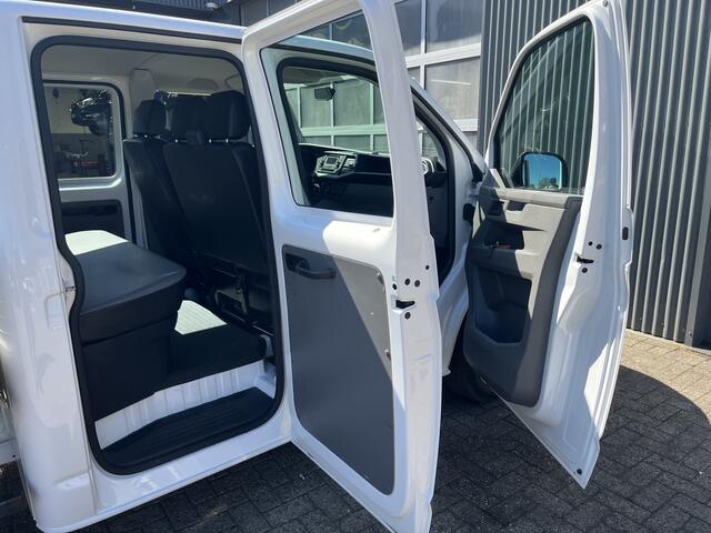Volkswagen TRANSPORTER 2.0 TDI L2H1 DC Euro 6 Pick up Dubbele cabine open laadbak Pick-up Airco Telefoonverbinding 1e eigenaar 6-Persoons Werkverlichting P-up Doka Pritsche