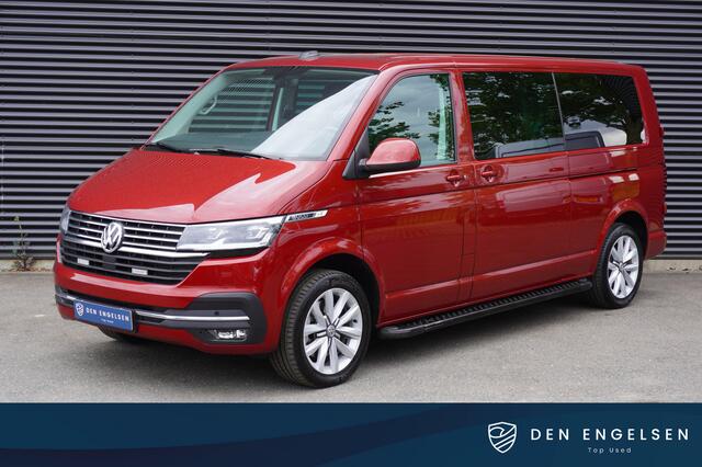 Volkswagen TRANSPORTER 204pk Automaat L2H1 Bulli Dubbele cabine LED Trekhaak Digitaal Dashboard Leder Navigatie Apple carplay 18" Velgen